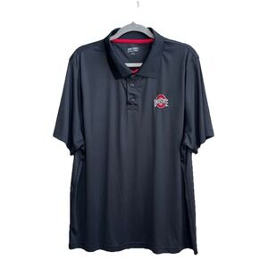 Ohio State Embroidered Logo Women's Black Polo Shirt  Size XXL‎  authentic OSU